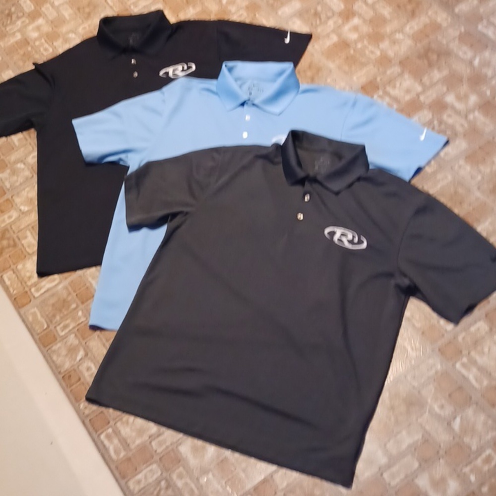 Mens Nike Golf Shirts Dri-fit 3 Shirts Mens Size Medium, Blue ,gray, Bla…